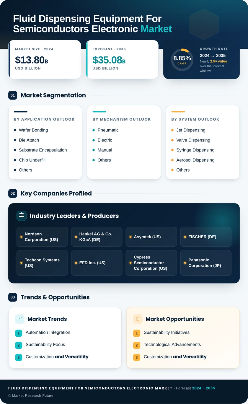 Fluid Dispensing Equipment For Semiconductors Electronic Market Research Report — Global Forecast till 2035 Infographic