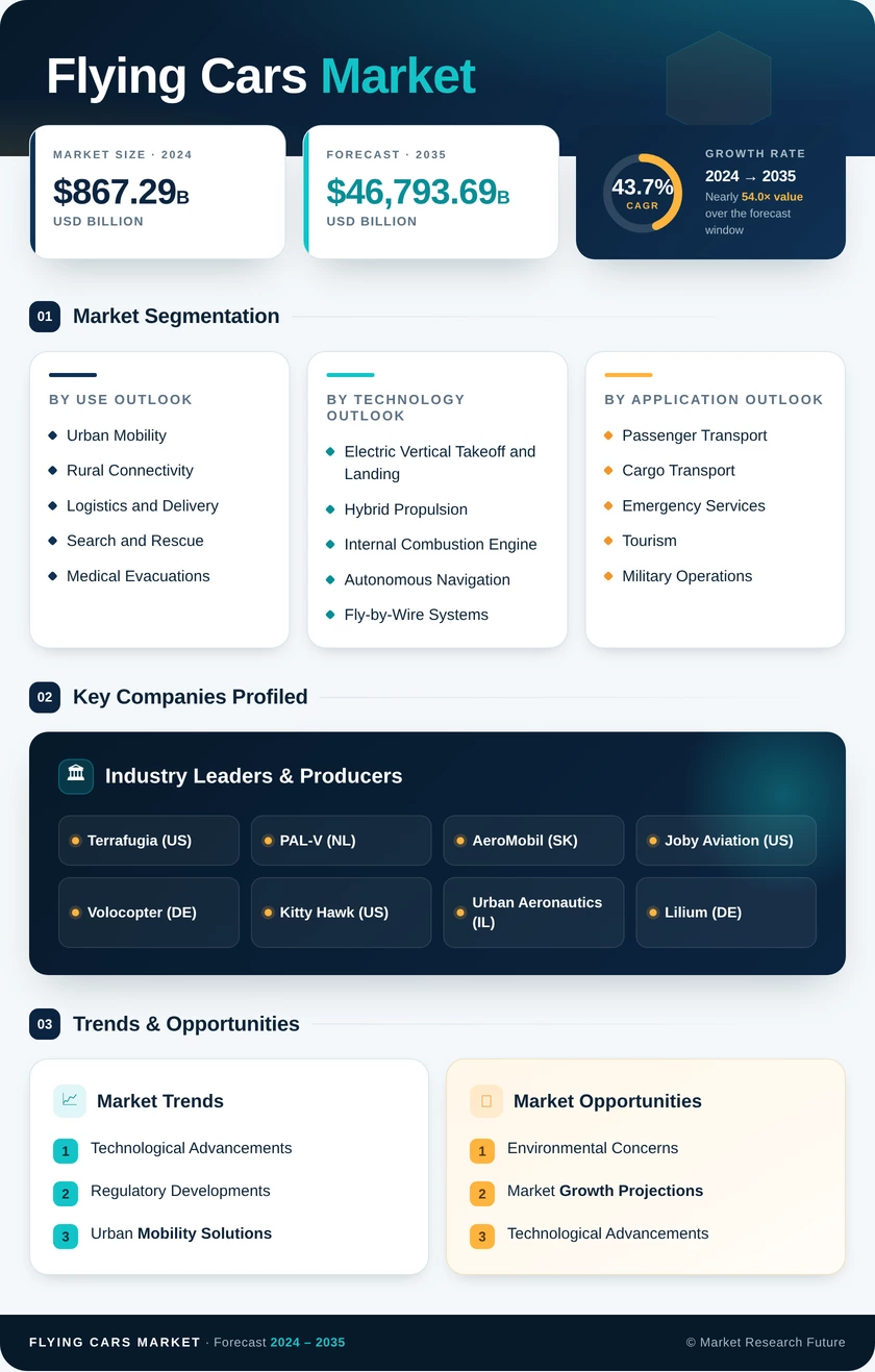 Flying Cars Market Research Report - Global Forecast till 2035 Infographic