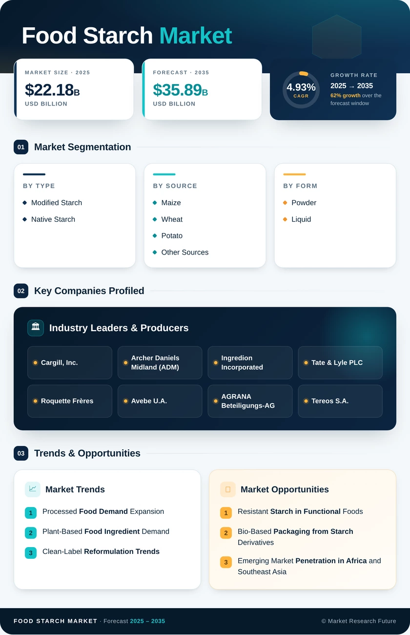 Food Starch Market Research Report - Global Forecast till 2035 Infographic