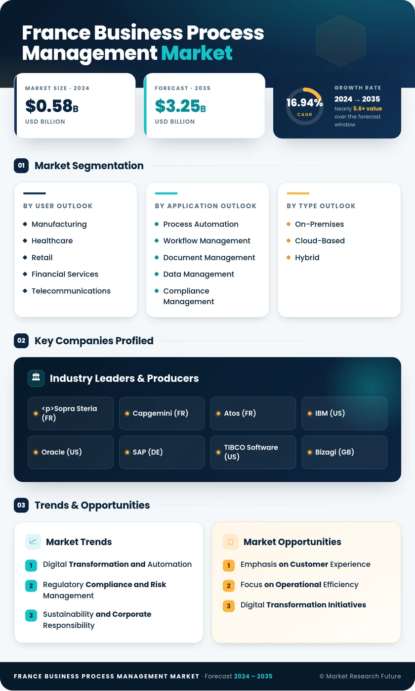 France Business Process Management Market Research Report - Forecast to 2035 Infographic