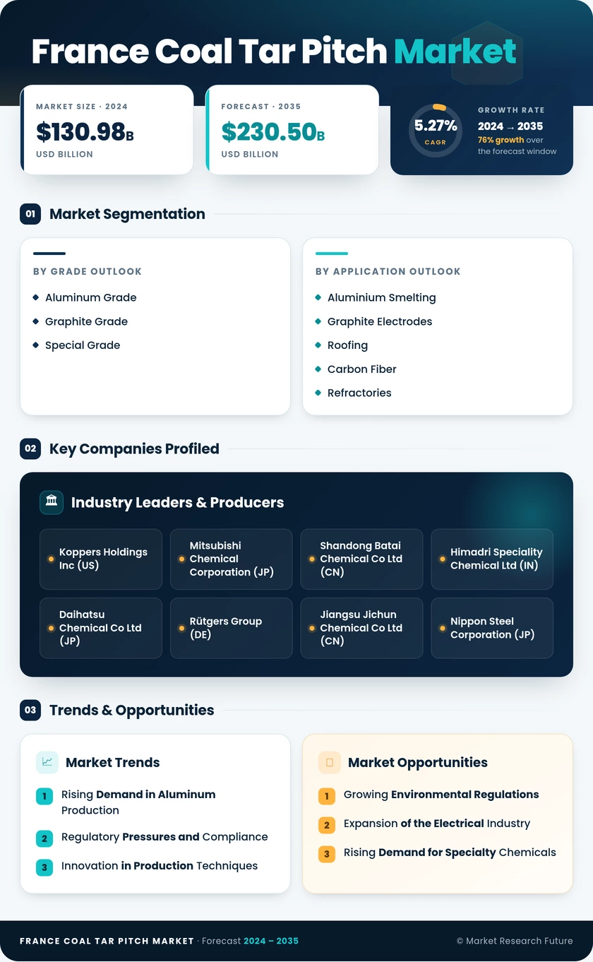 France Coal Tar Pitch Market Research Report - Forecast by 2035 Infographic