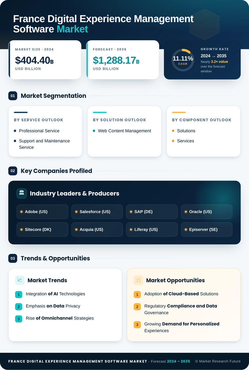 France Digital Experience Management Software Market Research Report- Forecast to 2035 Infographic