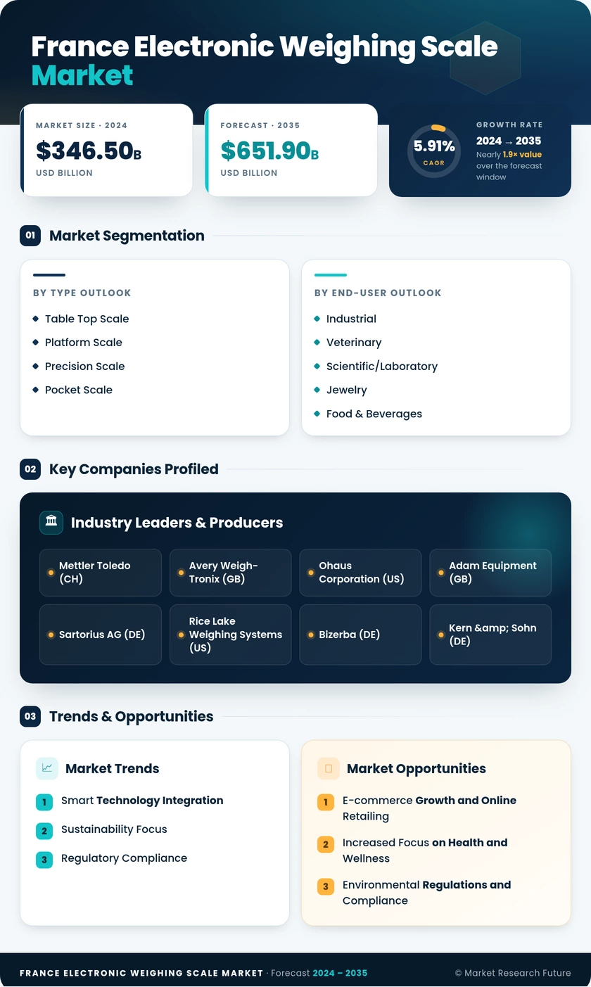 France Electronic Weighing Scale Market Research Report - Forecast till 2035 Infographic