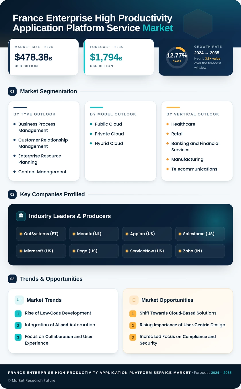 France Enterprise High Productivity Application Platform Service Market Research Report - Forecast to 2035 Infographic