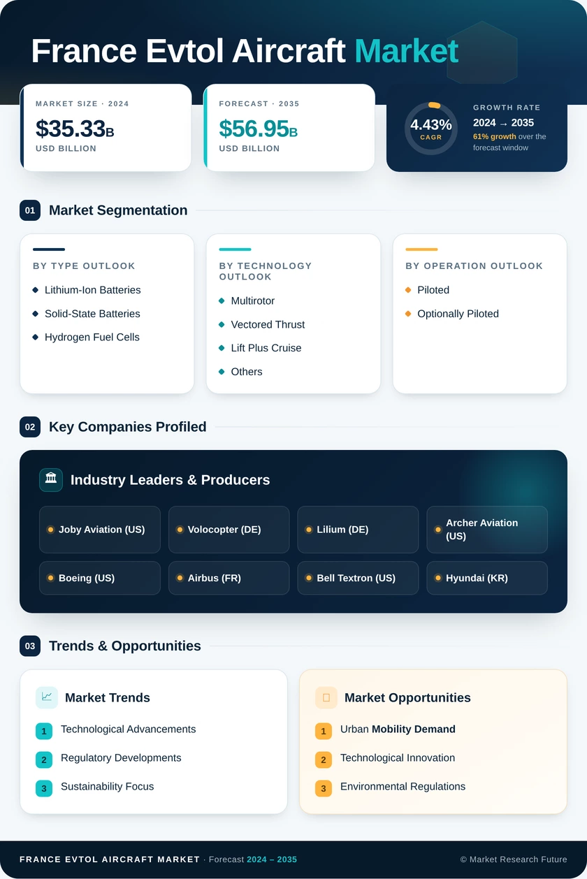France Evtol Aircraft Market Infographic