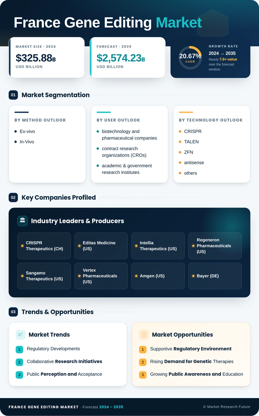 France Gene Editing Market Research Report-Forecast to 2035 Infographic