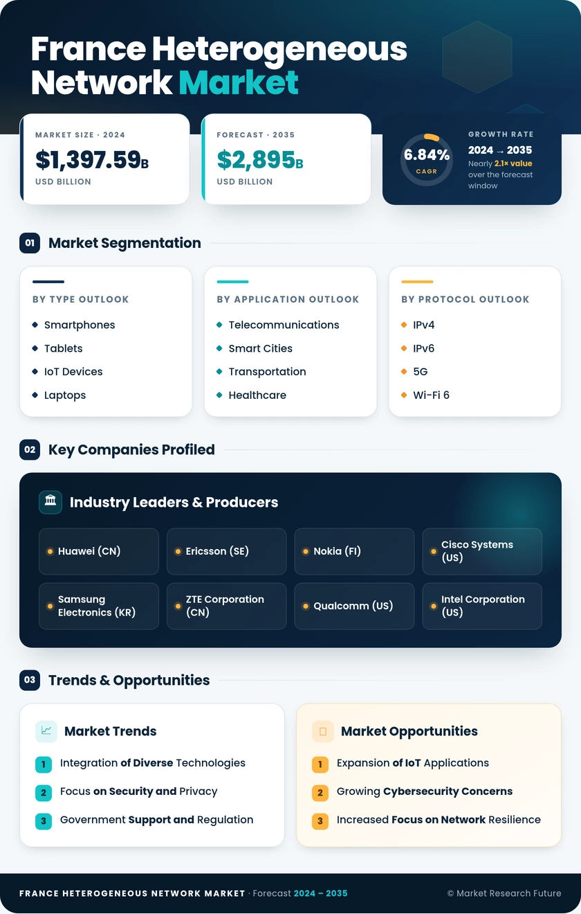 France Heterogeneous Network Market Research Report- Forecast to 2035 Infographic