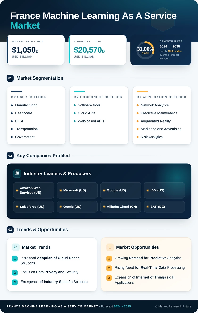 France Machine Learning As A Service Market Research Report-Forecast to 2035 Infographic