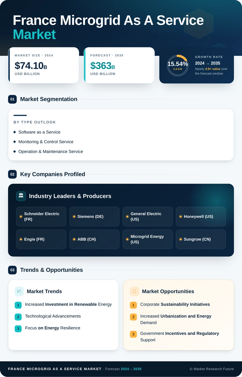 France Microgrid As A Service Market Research Report - Forecast to 2035 Infographic