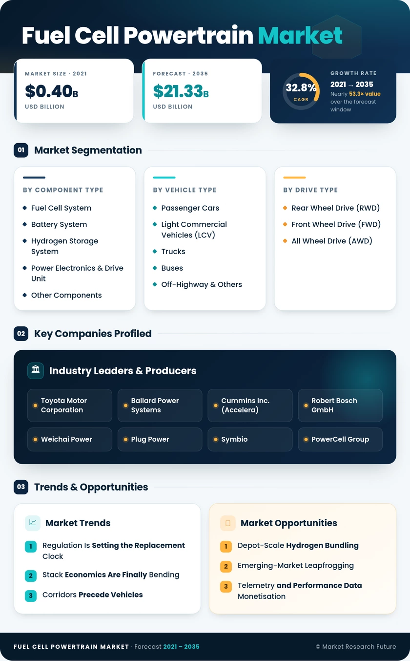 Fuel Cell Powertrain Market Research Report - Global Forecast till 2035 Infographic