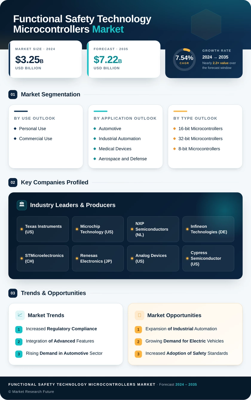 Microcontroller for Functional Safety Technology Market Research Report — Global Forecast till 2035 Infographic