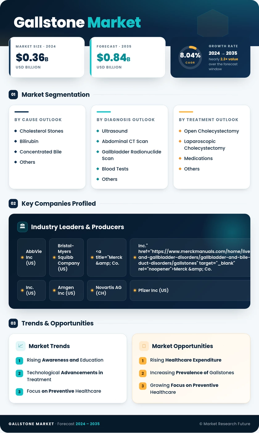 Gallstone Market Research Report- Global Forecast to 2035 Infographic