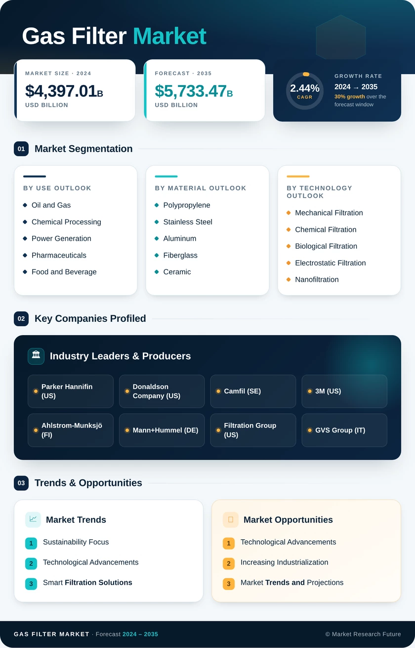 Gas Filter Market Research Report – Forecast till 2035 Infographic