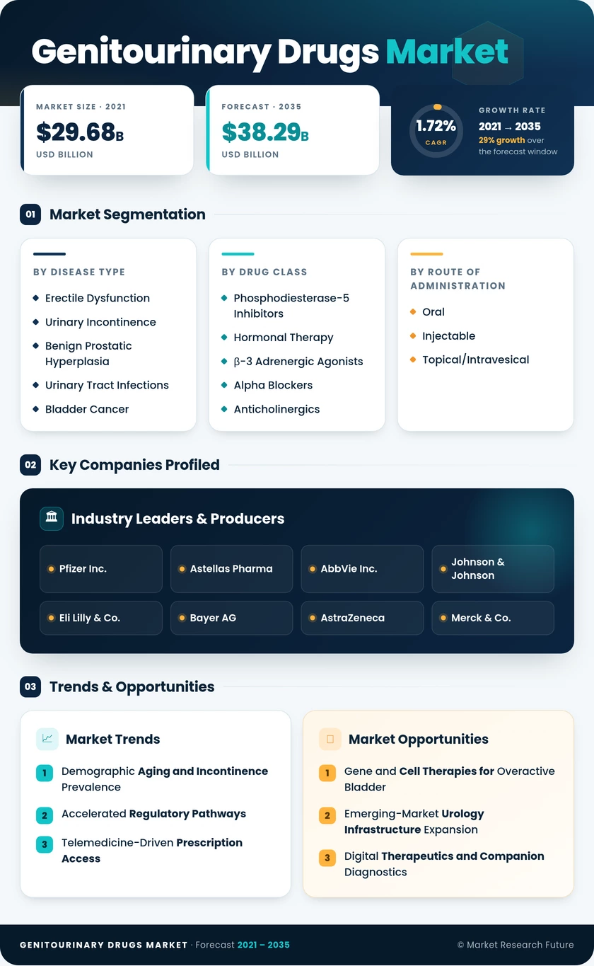 Genitourinary Drugs Market Research Report - Forecast till 2035 Infographic