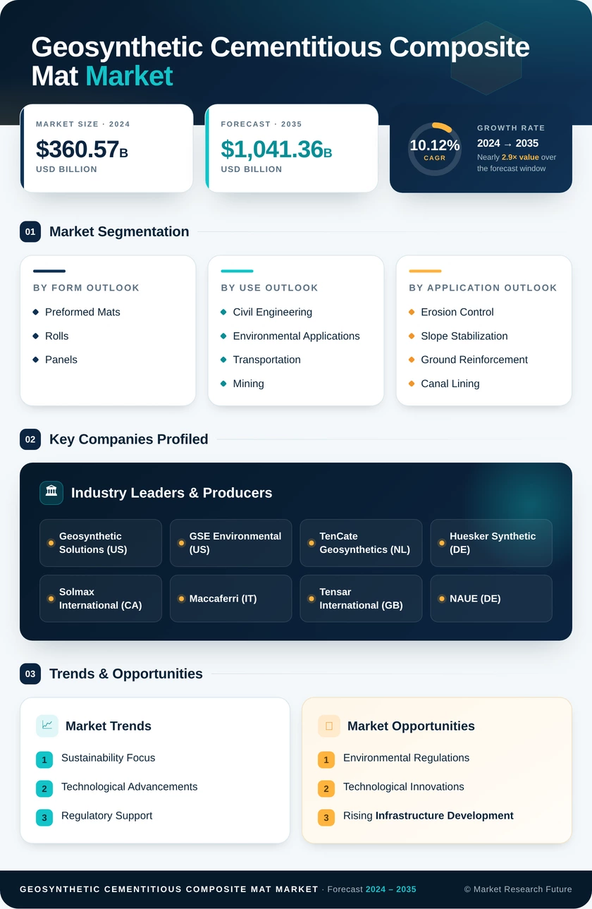 Geosynthetic Cementitious Composite Mat Market Research Report - Global Forecast by 2035 Infographic