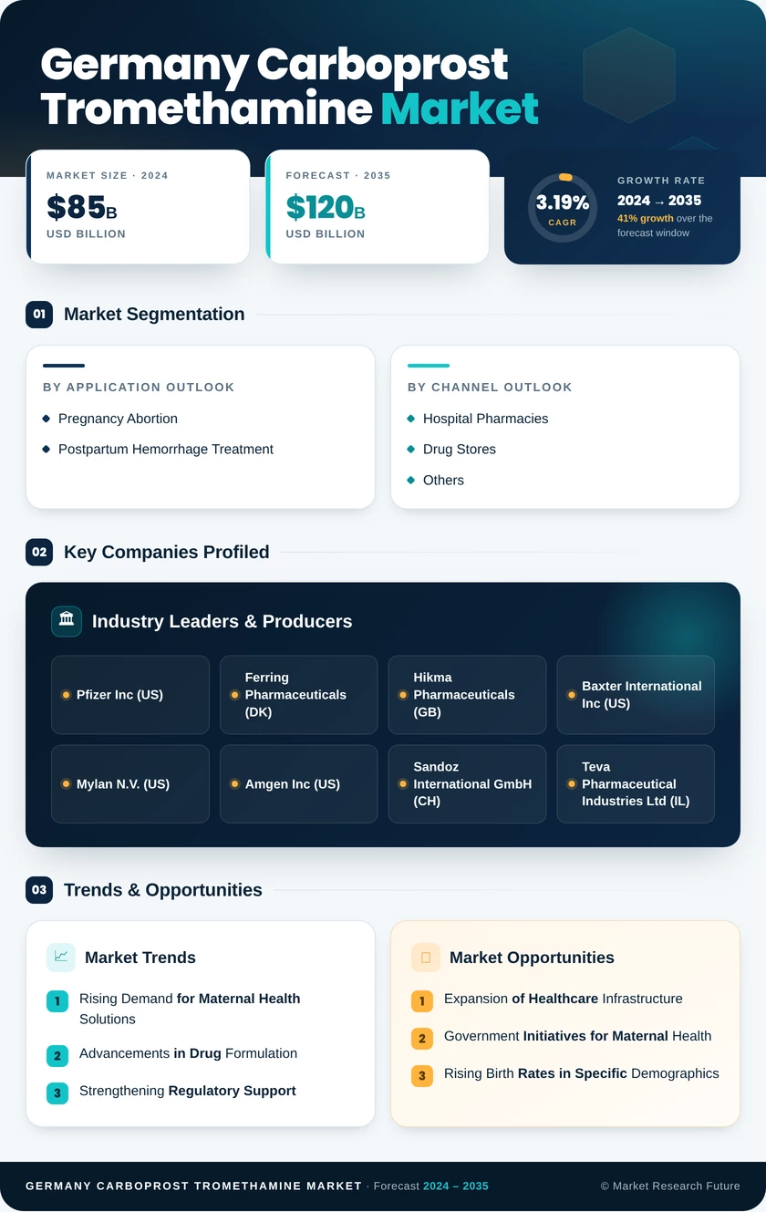 Germany Carboprost Tromethamine Market Research Report- Forecast To 2035 Infographic