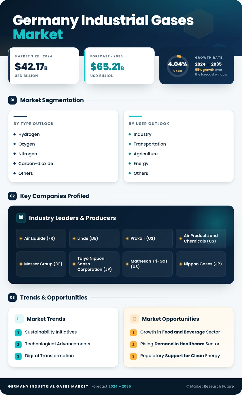 Germany Industrial Gases Market Research Report - Forecast to 2035 Infographic