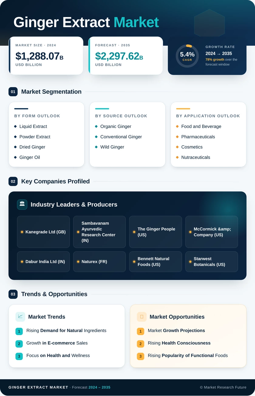 Ginger Extract Market Research Report - Global Forecast till 2035 Infographic