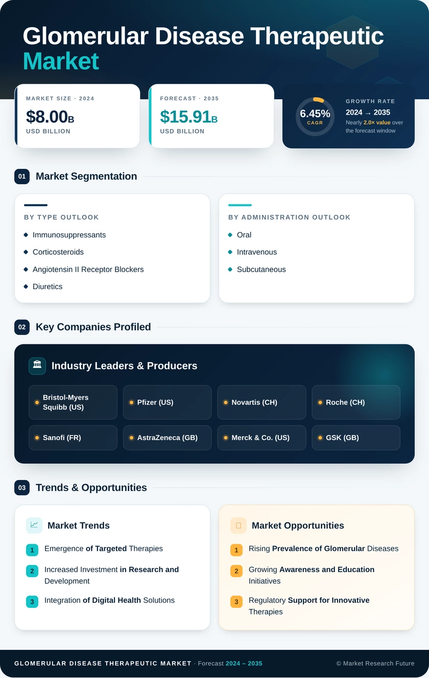 Glomerular Disease Therapeutic Market Research Report — Global Forecast till 2035 Infographic