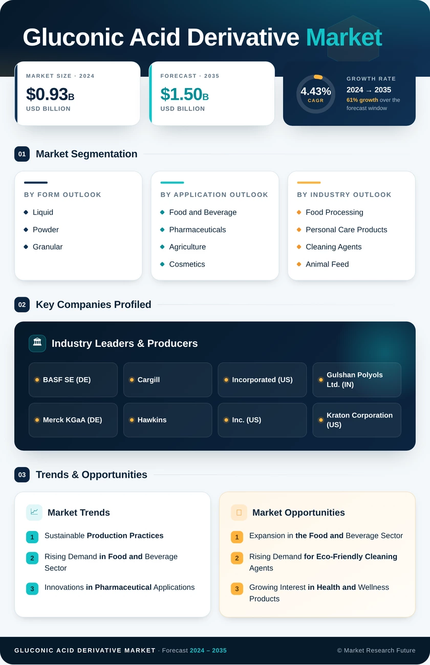 Gluconic Acid And Derivative Market  Research Report — Global Forecast till 2035 Infographic