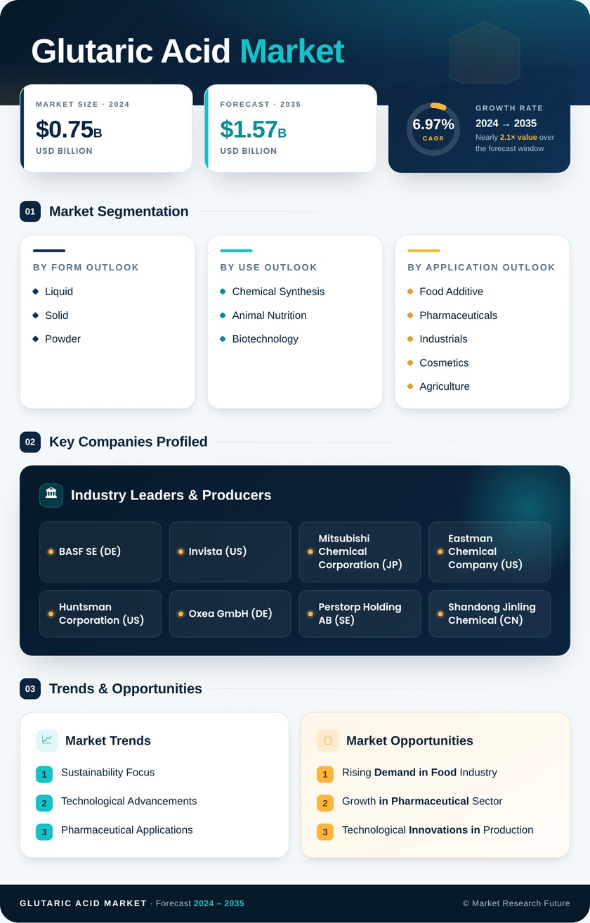 Glutaric Acid Market Research Report — Global Forecast till 2035 Infographic