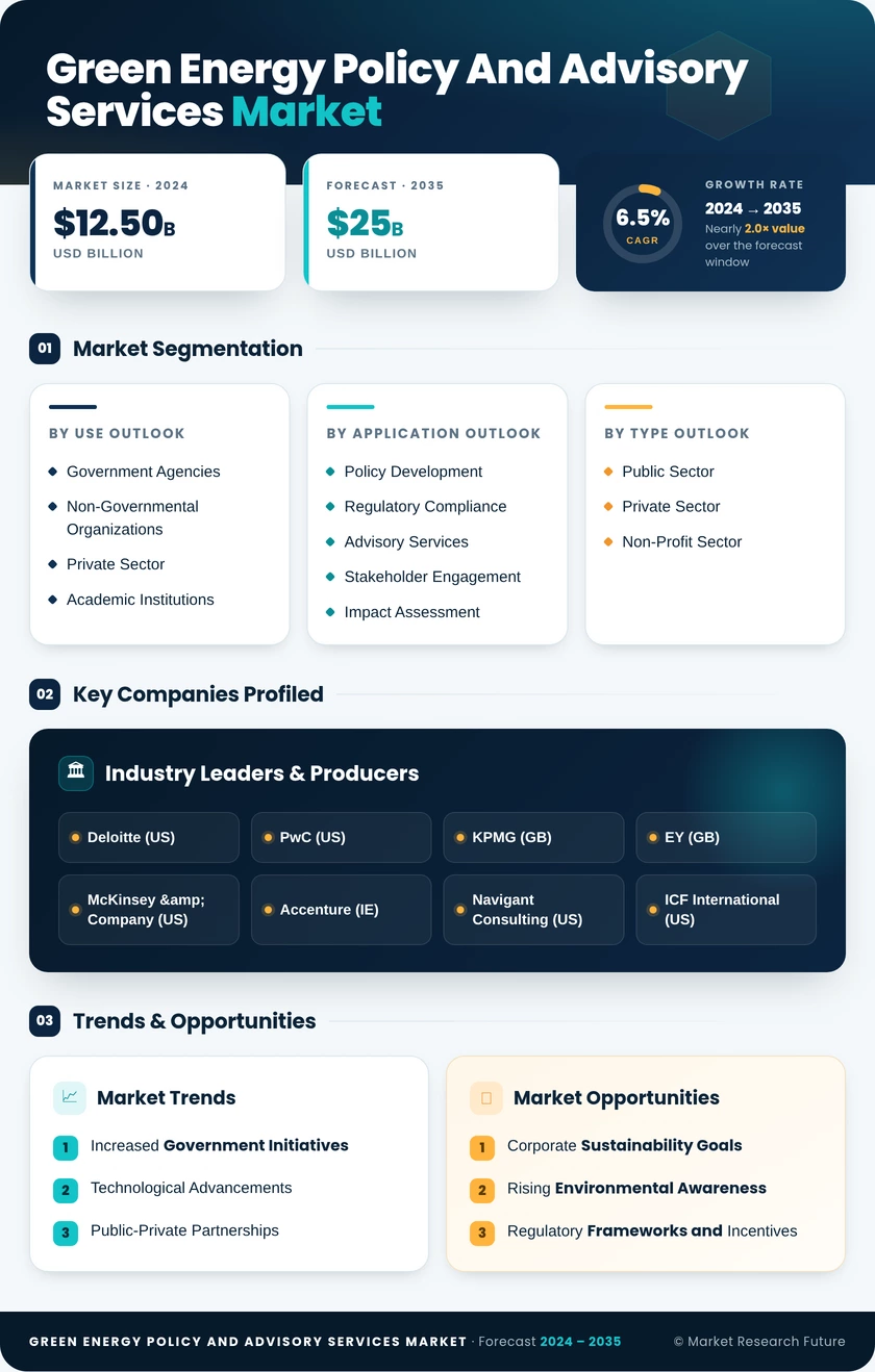 Green Energy Policy and Advisory Services Market Infographic