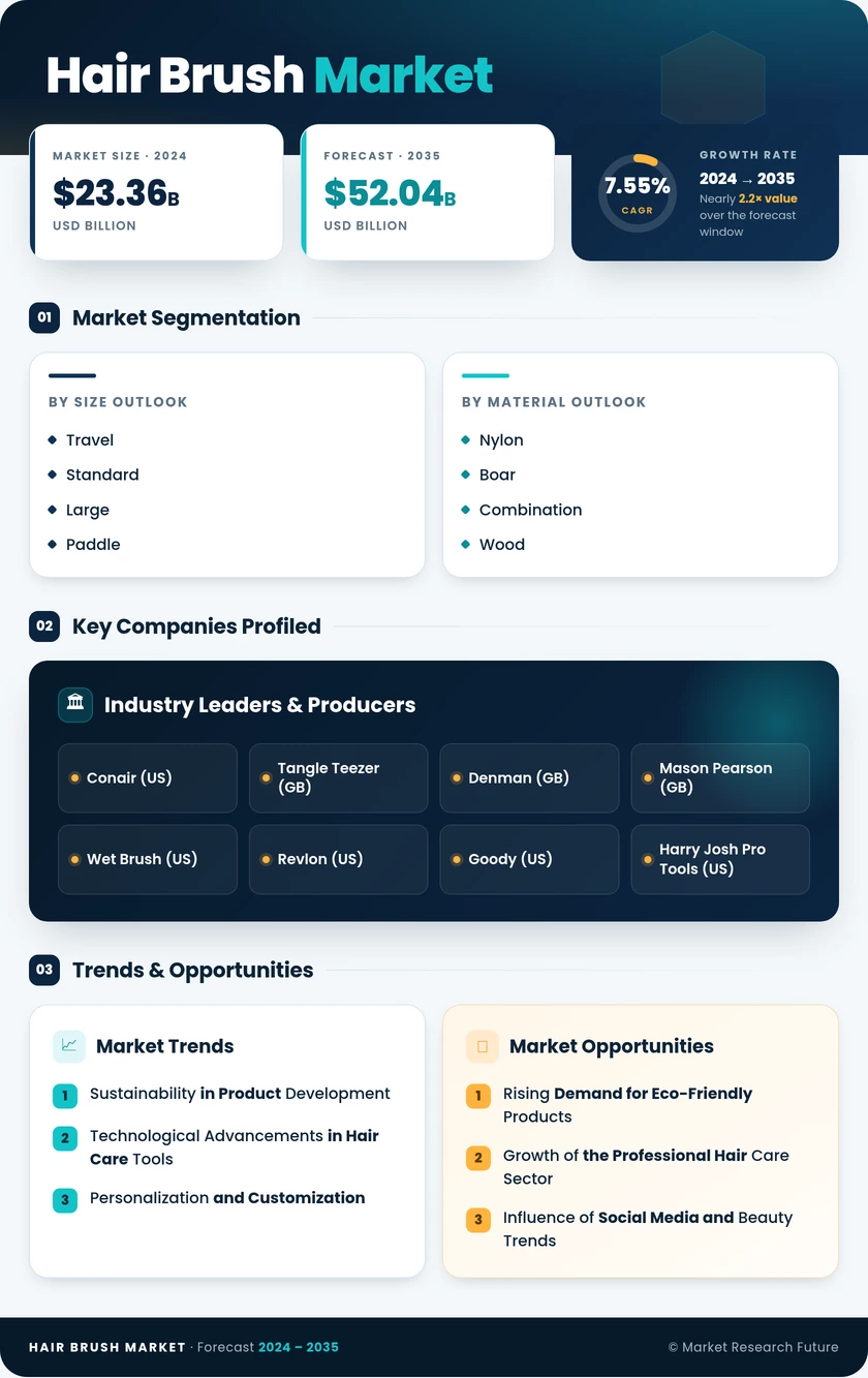 Hair Brush Market Research Report — Forecast till 2035 Infographic