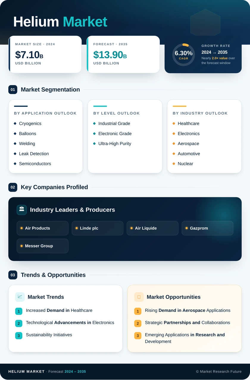 Helium Market Research Report - Global Forecast till 2035 Infographic