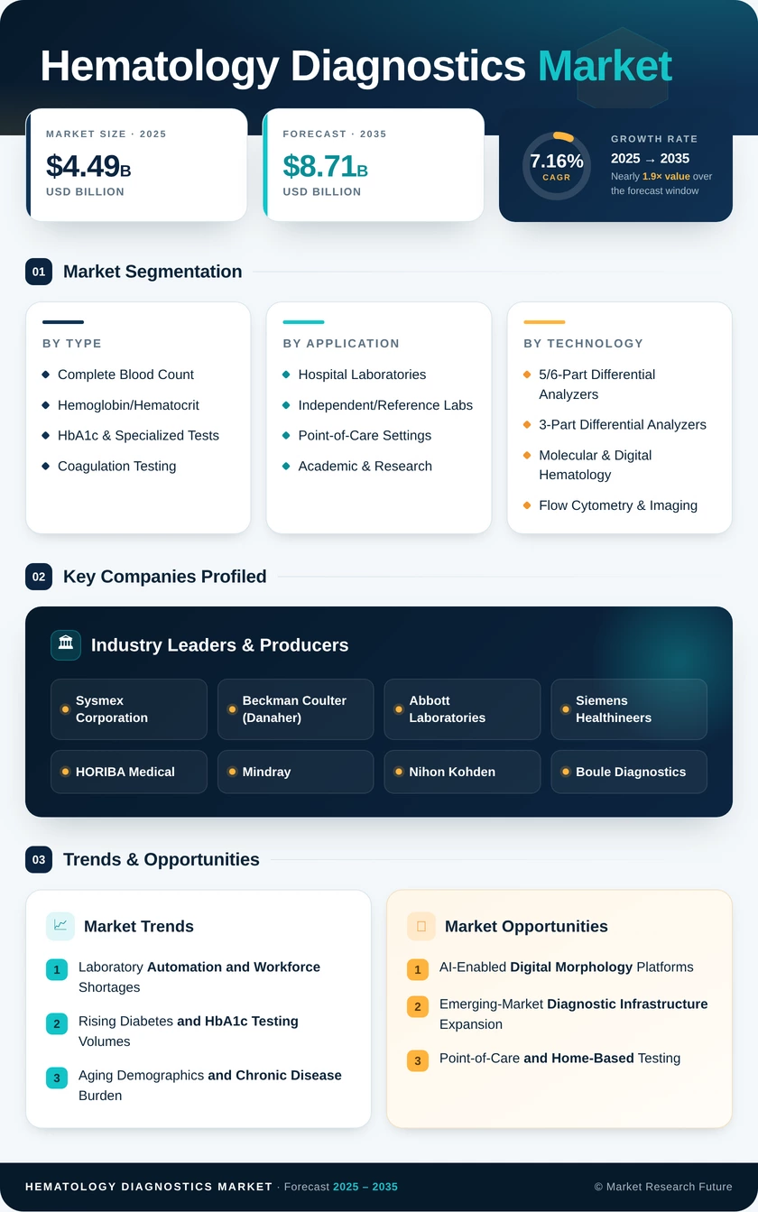 Hematology Diagnostics Market Research Report – Forecast to 2035 Infographic