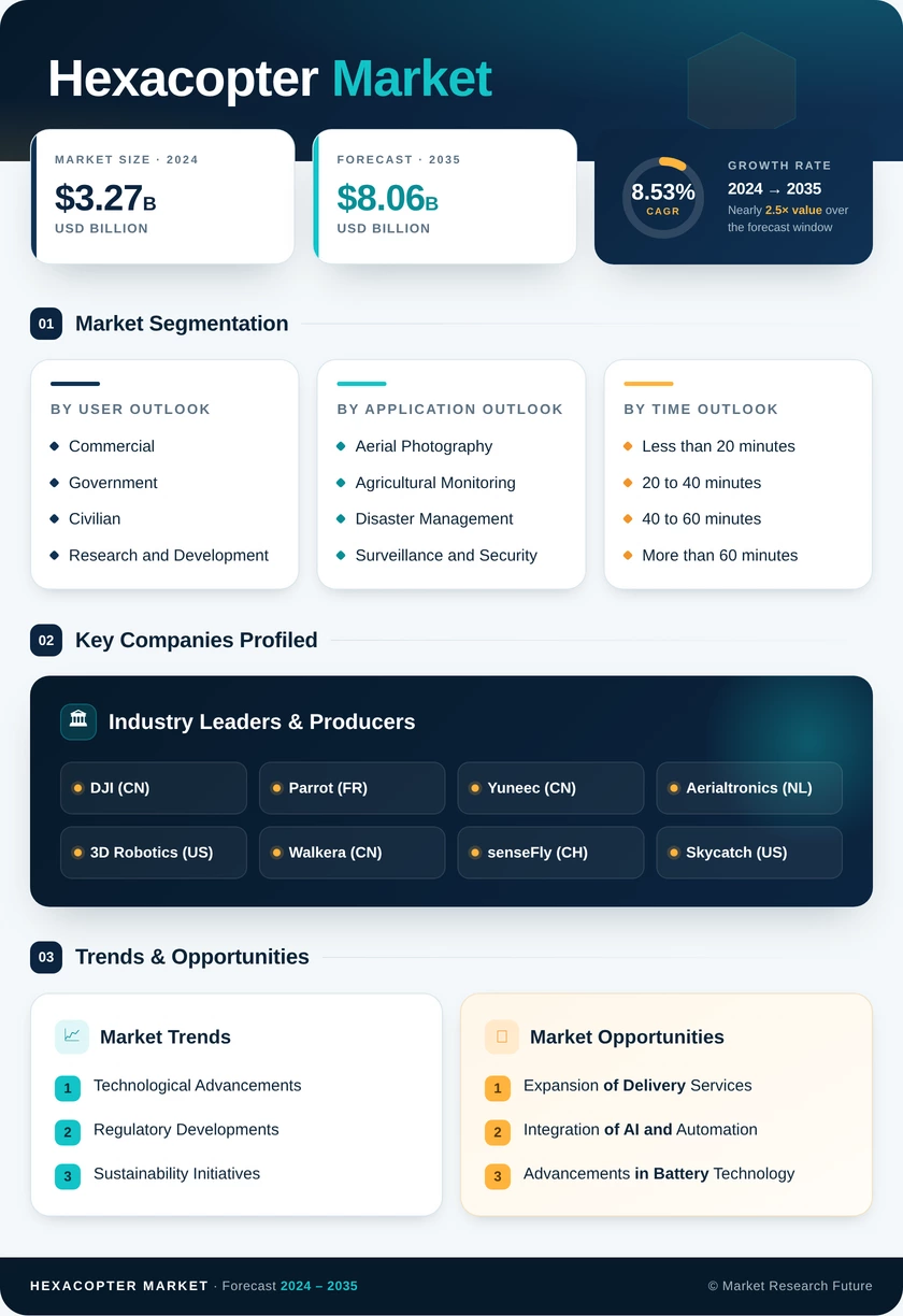 Hexacopter Market Research Report-Forecast till 2035 Infographic