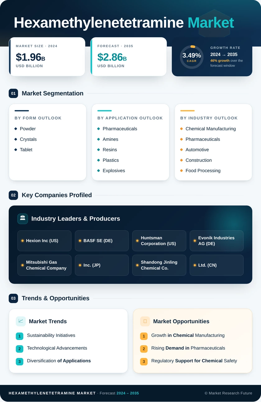 Hexamethylenetetramine Market Research Report — Global Forecast till 2035 Infographic