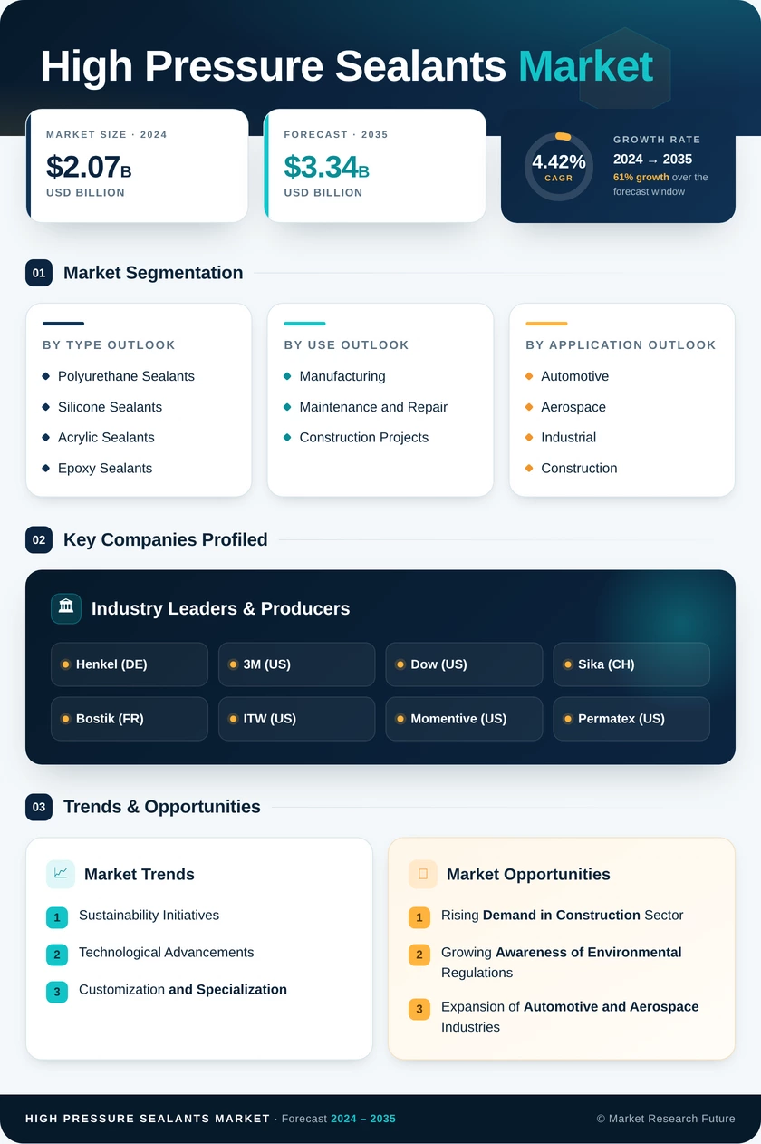 High-Pressure Sealants Market Research Report - Global Forecast by 2035 Infographic