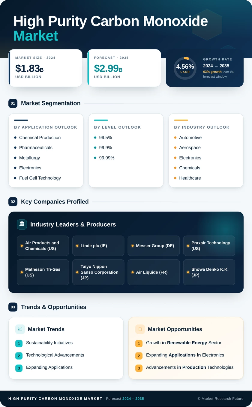 High-Purity Carbon Monoxide Market Research Report - Global Forecast by 2035 Infographic