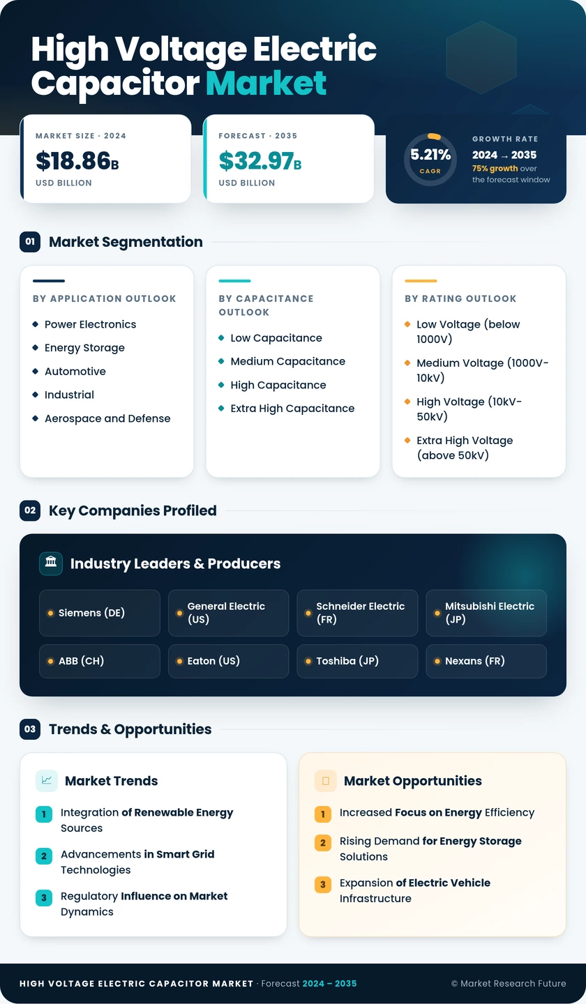 High Voltage Electric Capacitor Market Research Report- Forecast till 2035 Infographic