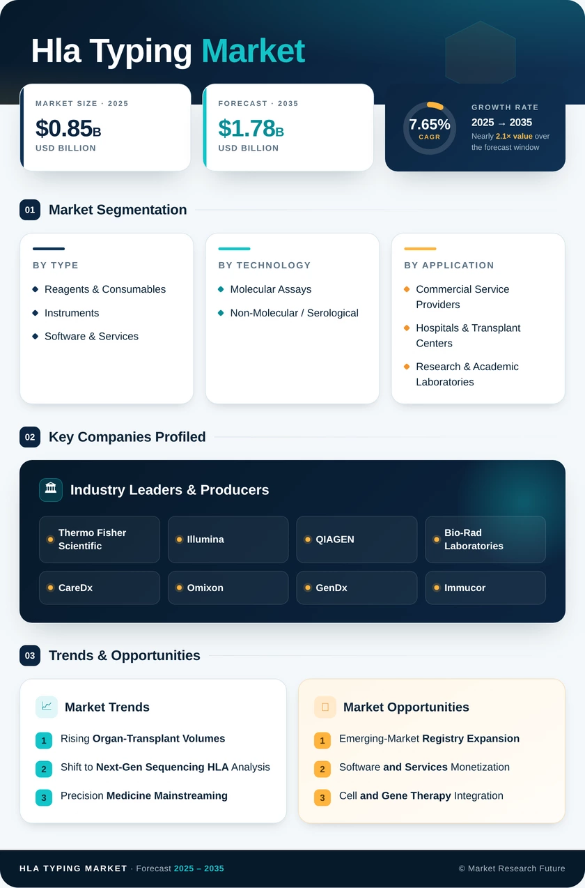 HLA Typing Market Research Report — Global Forecast till 2035 Infographic