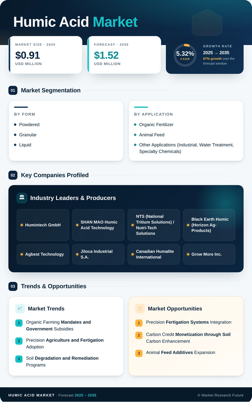 Humic Acid Market Research Report - Forecast to 2035 Infographic