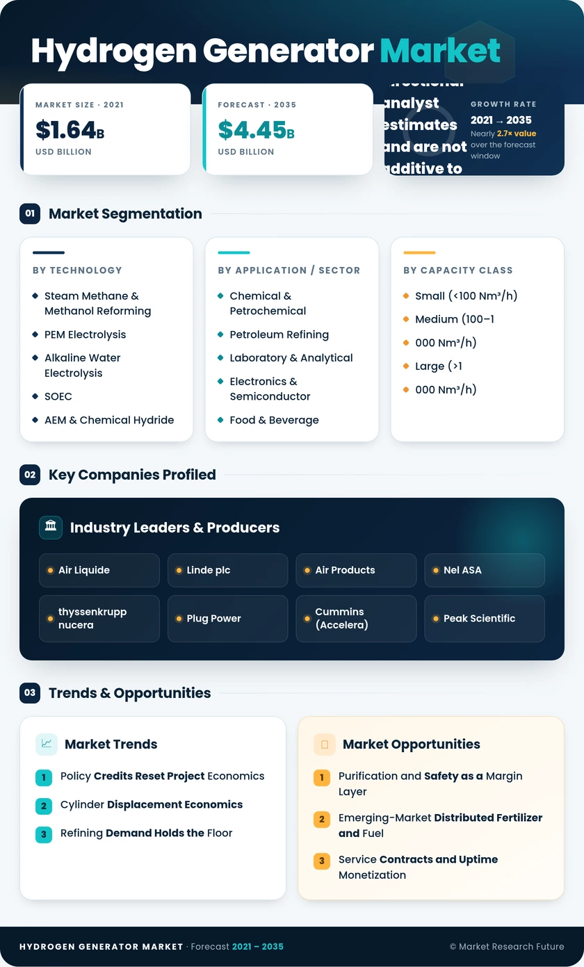 Global Hydrogen Generator Market Research Report- Forecast to 2035 Infographic