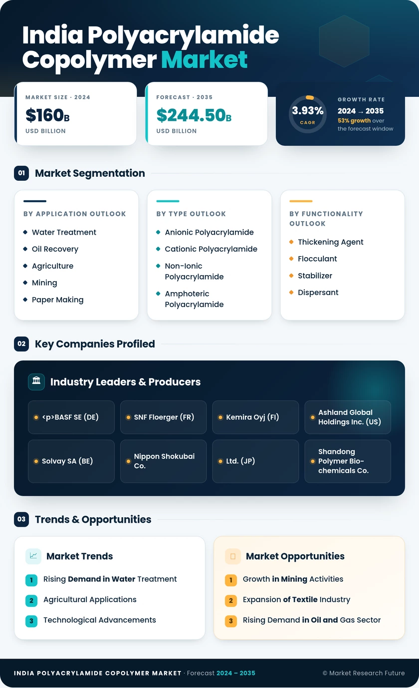 India Polyacrylamide Copolymer Market Research Report - Forecast to 2035 Infographic