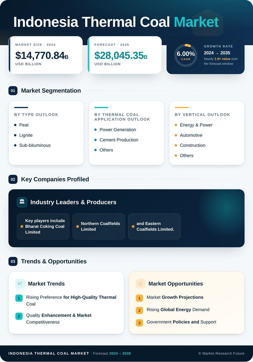 Indonesia Thermal Coal Market Research Report -  Forecast by 2035 Infographic