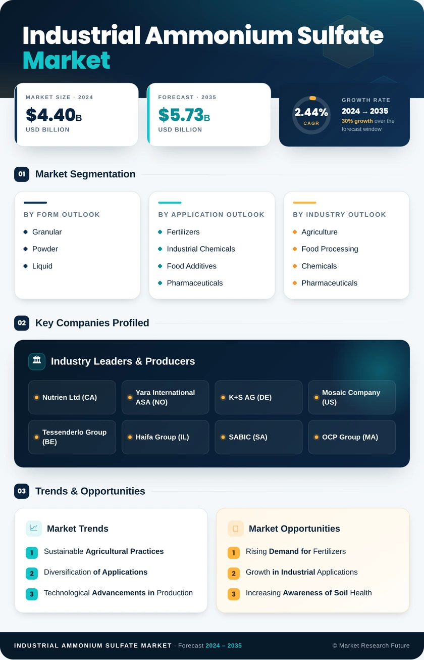 Industrial Ammonium Sulfate Market Research Report - Global Forecast by 2035 Infographic