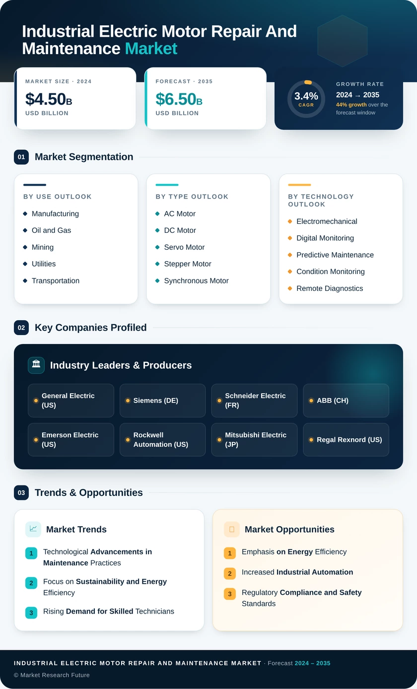 Industrial Electric Motor Repair and Maintenance Market Infographic