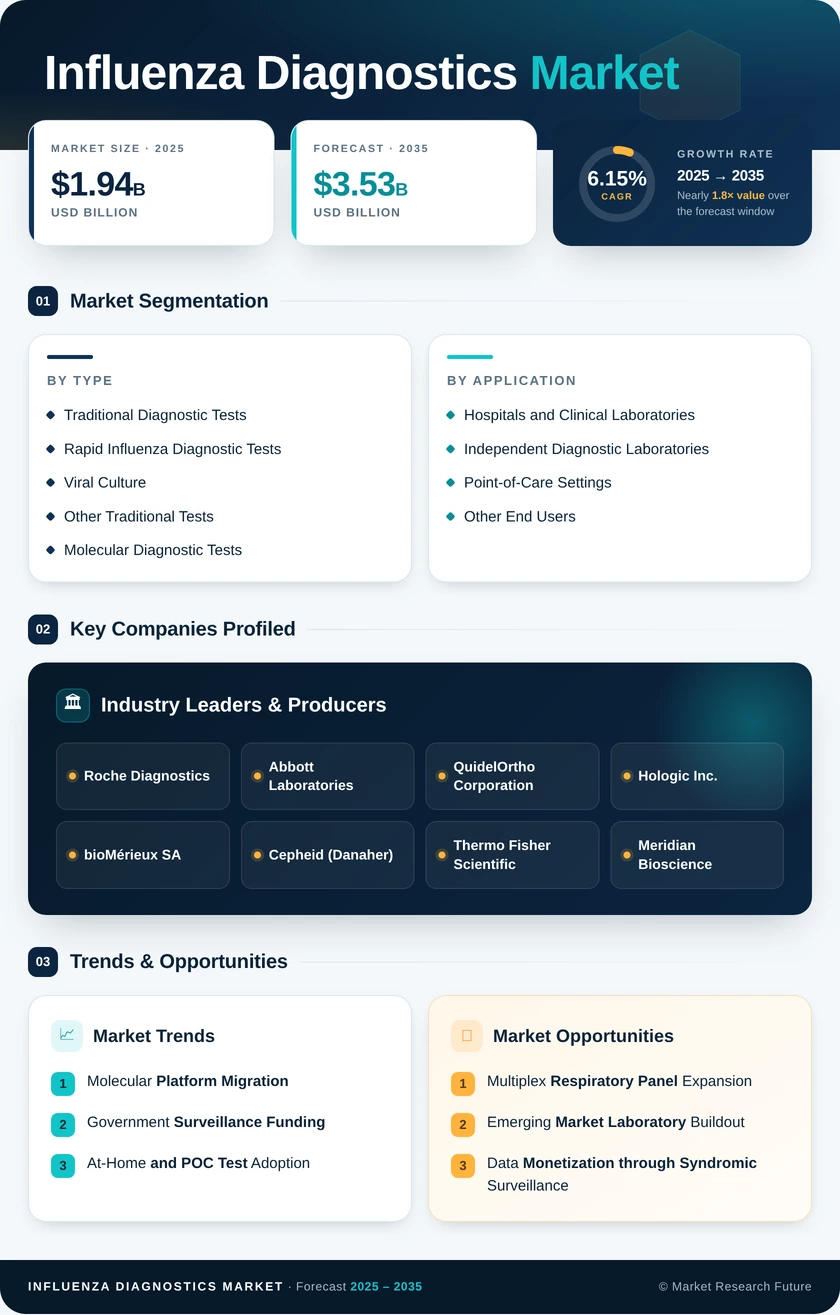 Influenza Diagnostics Market Research Report - Forecast till 2035 - Market Research Future Infographic