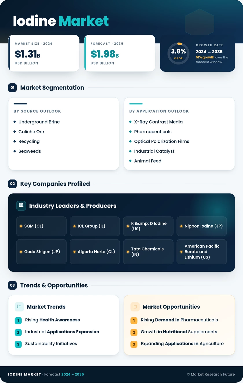 Iodine Market Research Report – Forecast to 2035 Infographic