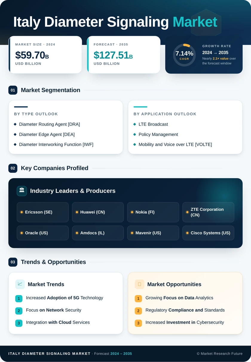 Italy Diameter Signaling Market Research Report-Forecast to 2035 Infographic