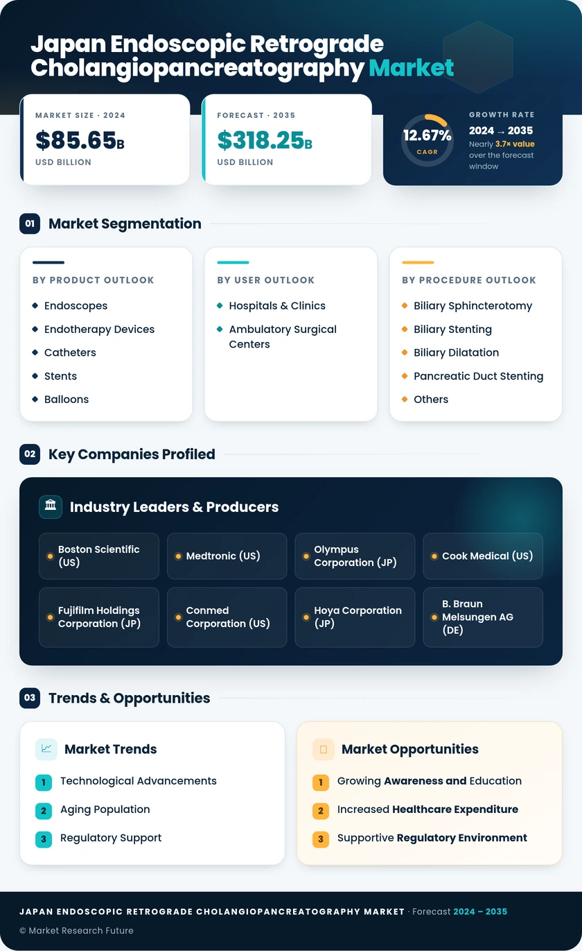 Japan Endoscopic Retrograde Cholangiopancreatography Market Infographic