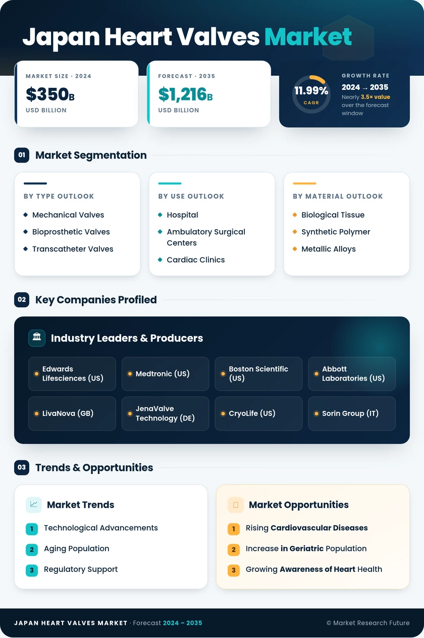 Japan Heart Valves Market Research Report- Forecast To 2035 Infographic