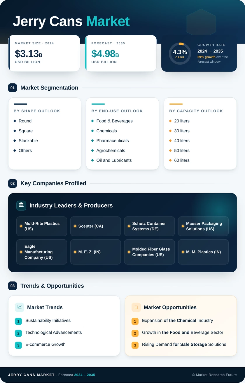 Jerry Cans Market Research Report-Global Forecast till 2035 Infographic