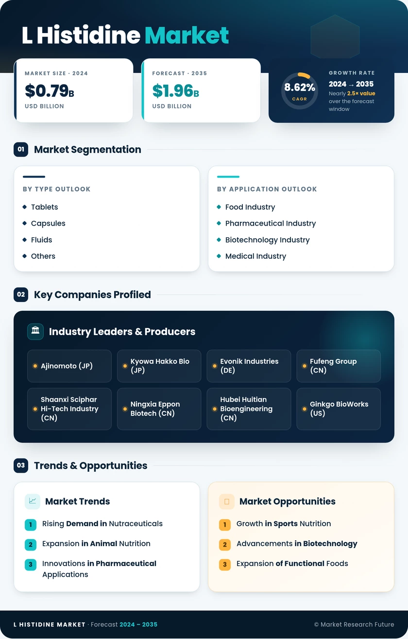 Global L-Histidine Market Research Report- Global Forecast To 2035 Infographic