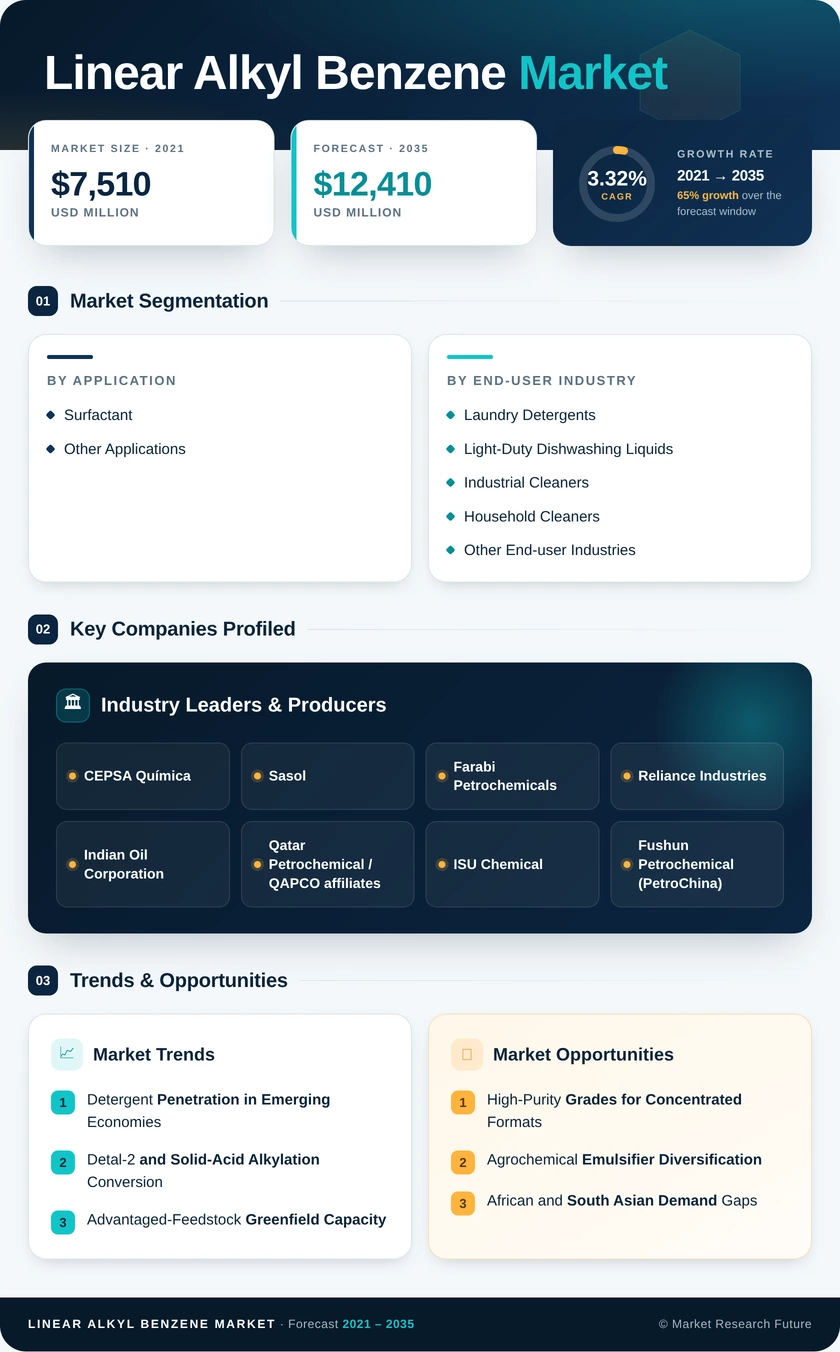 Linear Alkyl Benzene Market Research Report – Forecast Till 2035 Infographic
