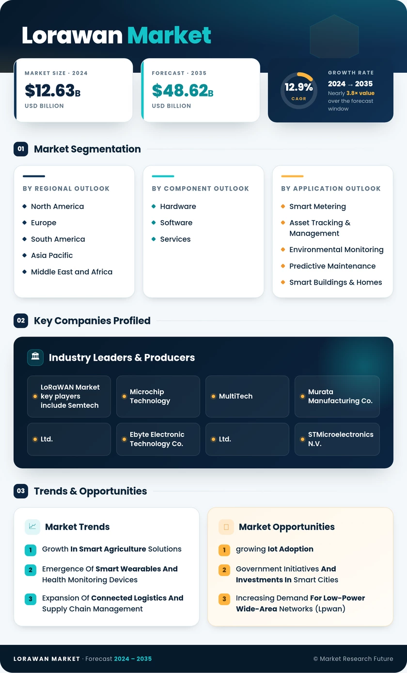 LoRaWAN Market Research Report Forecast Till 2035 Infographic